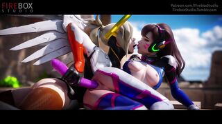 Overwatch Mercy & D.Va Dildo Cum Twitch **firebox Studio** Blizzard