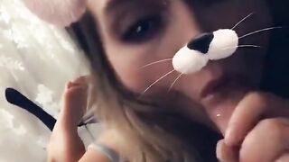 Step Sister make Deepthroat Blowjob/ Snapchat