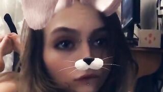 Step Sister make Deepthroat Blowjob/ Snapchat