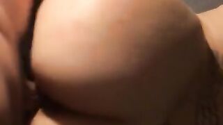 Hard Fucking from Behind, Cum on Beautiful round Ass