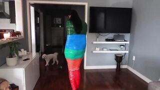 Rainbow Tape Mummy Escape Challenge Fail