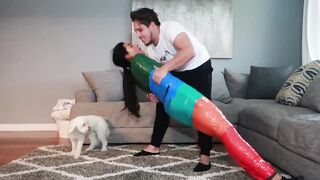 Rainbow Tape Mummy Escape Challenge Fail