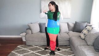 Rainbow Tape Mummy Escape Challenge Fail