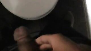 Wanking in Gym toilet