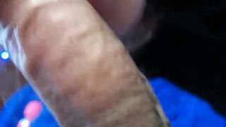 Sucks Tries, Blowjob Close-up, Whore wants to Swallow Asks to Cum!