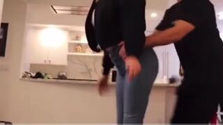 YouTuber Humps Girlfriend with Big Tits and Tight Jeans