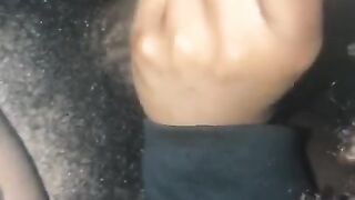 Ebony Teen Blowjob back of Challenger