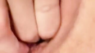 CLOSEUP Rubbing Lactating Breast Milk down my Body & into my Wet Pussy. Listen to how Wet I am OMG