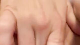 CLOSEUP Rubbing Lactating Breast Milk down my Body & into my Wet Pussy. Listen to how Wet I am OMG