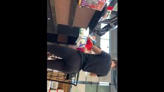 Candid Hot MILF Bends over at Checkout