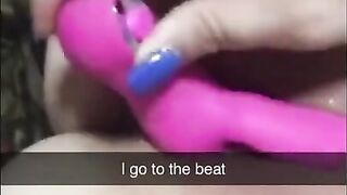 Girlfriend Kelsey Sends Videos of herself Riding a Pink Vibrator on Snapchat