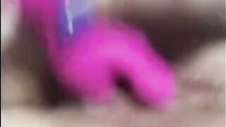 Girlfriend Kelsey Sends Videos of herself Riding a Pink Vibrator on Snapchat