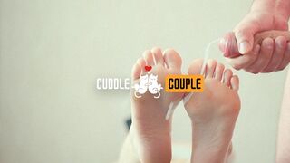 CuddleCouple's Feet Cumshot Compilation