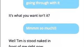 Cuck Husband Sexting Wife while she Fucks his best Friend Part 1