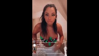 Bellarassin Nip Slip on Instagram Live