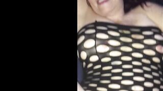 Lying on her back 66y Hot Mature Loves Watching Thick BBC Driving up her Ass