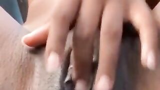 Caught her Mastubating in a Car!! Squirting Orgasm