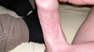 Dig Penis squirts on Socks while Masturbating. Royal Jerk on Socks