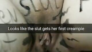 Your School-girl Girlfriend Cheats you in Gangbang at Home Party! [cuckold Snapchat Compilation]