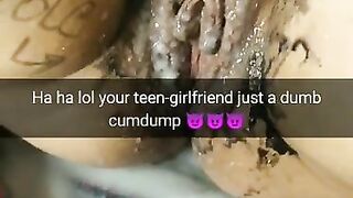 Your School-girl Girlfriend Cheats you in Gangbang at Home Party! [cuckold Snapchat Compilation]