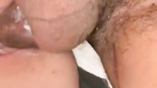 Tight Creamy Pussy being Fucked from behind Til he Cums in my Asshole