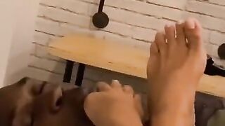 Tik Tok Interacial Stinky Foot Worship Foot Fetish Toe Sucking