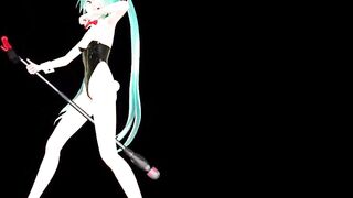 mmd hatsune miku cosplay conejitos playboy dancing apple pie by piconano femto