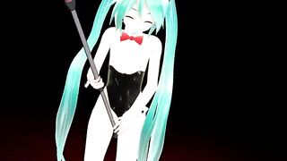 mmd hatsune miku cosplay conejitos playboy dancing apple pie by piconano femto