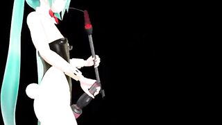 mmd hatsune miku cosplay conejitos playboy dancing apple pie by piconano femto