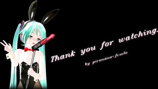 mmd hatsune miku cosplay conejitos playboy dancing apple pie by piconano femto