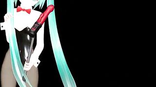 mmd hatsune miku cosplay conejitos playboy dancing apple pie by piconano femto