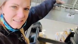 MILF Risky Public Piss at Hardware Store