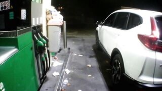 Flashing at the gas station