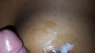 Fucking my Stepsister while on Family Vacation; Cumshot on her Black Titties