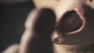 CUMSHOT in her Mouth right after HOT FUCK with REWIND and SLOW-MO EFFECT