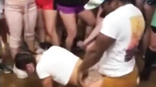 Nasty Nass Humped Infront of People Twerk Grinding on Black Guy