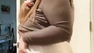 CHUBBY GIRL WITH HUGE BOOBS TEASES FOR SNAPCHAT