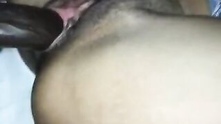 Tight Ebony Teen Pussy Takes Big Dick (@Hunchodidit)