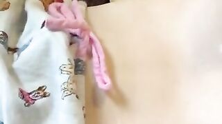 Rub Pussy in Pajamas and Spit on Tits with Ball Gag