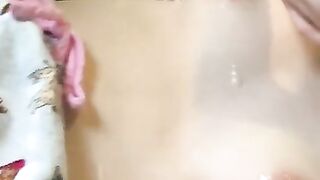 Rub Pussy in Pajamas and Spit on Tits with Ball Gag