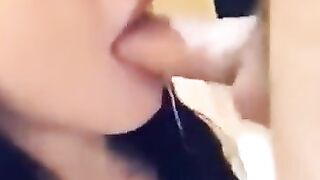 CUTE EMO TEEN SUCKING BIG COCK - SNAPCHAT