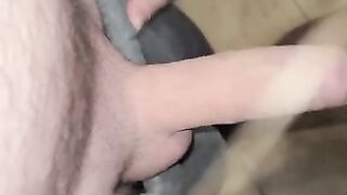 Sucking on Hubby's Big Uncut Cock