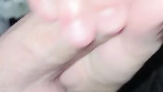 Sucking on Hubby's Big Uncut Cock