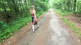 The best little Slut Sarah Evans Flashes her Body in Public as she Walks down the Road. Perfect Slut