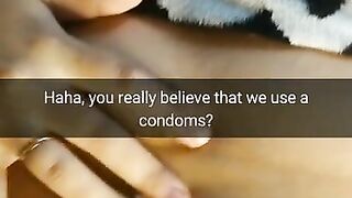 Did you really thing she use Condom? Real Cheating Wives never use a Condoms! [cuckold. Snapchat]