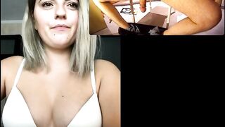 Cumtribute live on skype for Erika