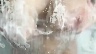 Big Soapy Tits and Wet Dripping Pussy while taking a Shower - LusciousCass