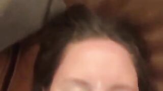 Cheating wife gets finished with facial