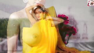 Desi Girls in Yellow Sarees Lose Their Tops