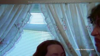 Kim kissing a huge boobed BBW redhead